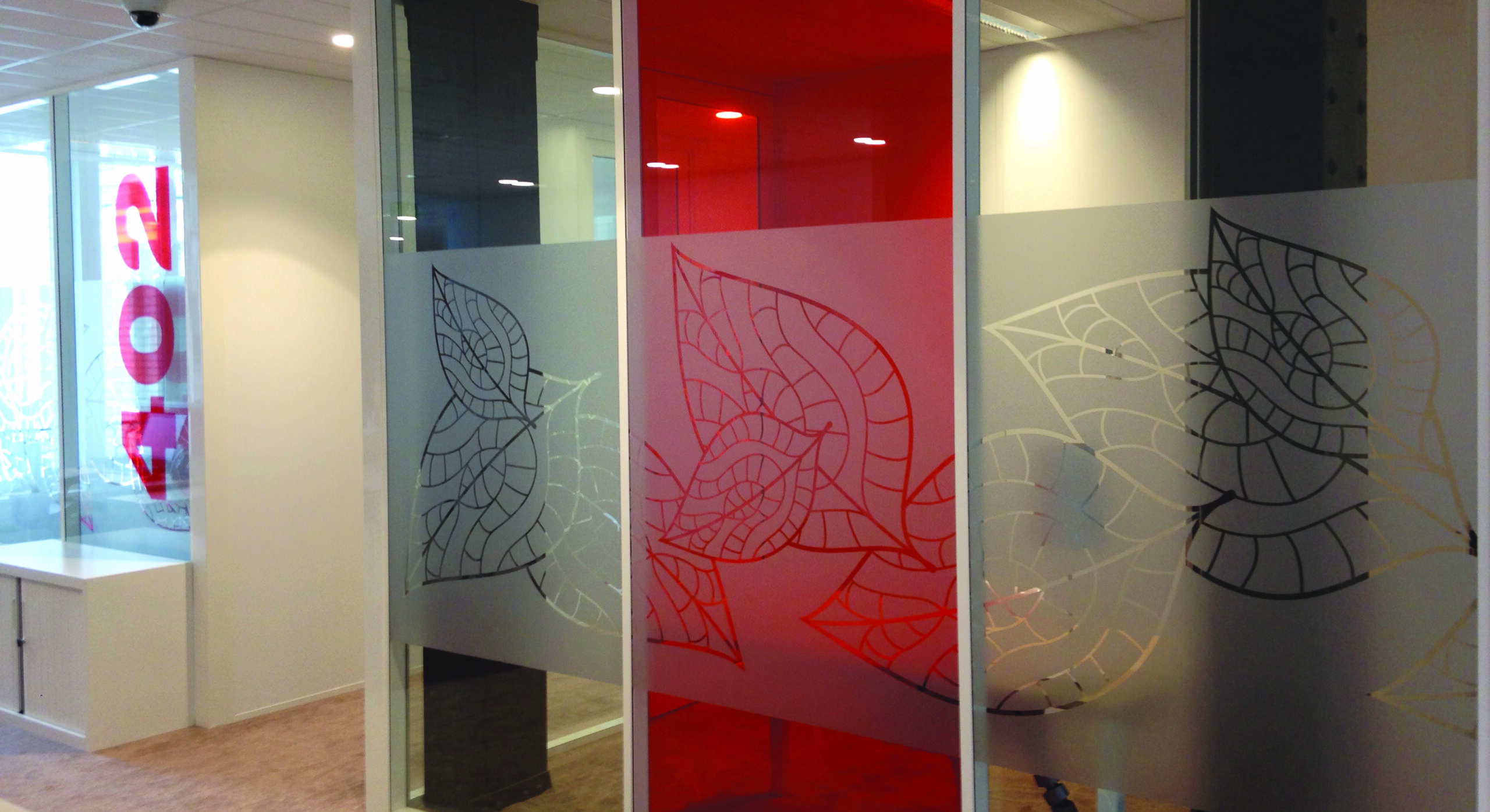 Design des cloisons et pose de vitrophanie